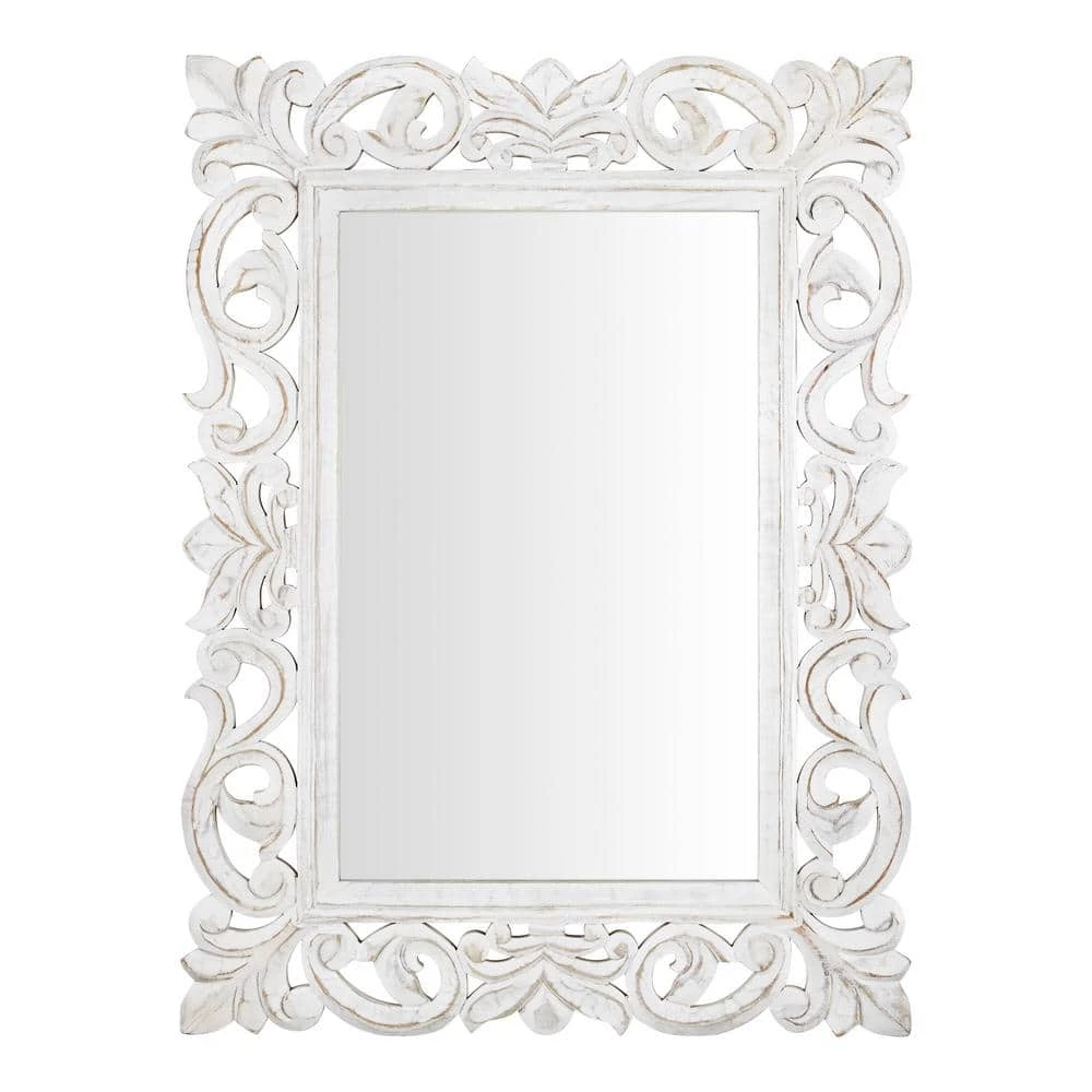Home Decorators Collection Medium Rectangular White Wood Framed Mirror (24 in. W x 32 in. H) 3 Home Decorators Collection Medium Rectangular White Wood Framed Mirror (24 in. W x 32 in. H)