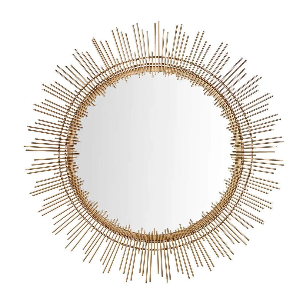 Home Decorators Collection Medium Sunburst Gold Modern Accent Mirror (31 in. Diameter) 3 Home Decorators Collection Medium Sunburst Gold Modern Accent Mirror (31 in. Diameter)