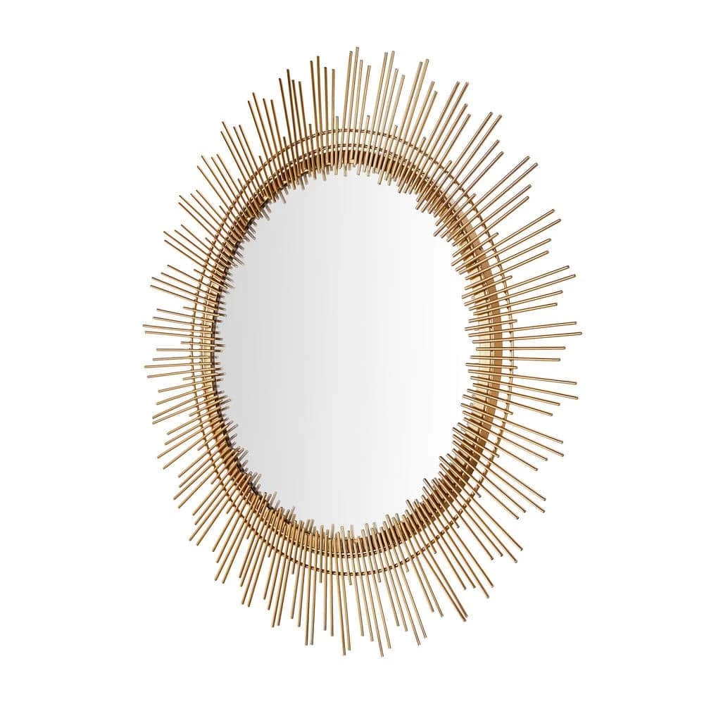 Home Decorators Collection Medium Sunburst Gold Modern Accent Mirror (31 in. Diameter) 8 Home Decorators Collection Medium Sunburst Gold Modern Accent Mirror (31 in. Diameter) - Image 6