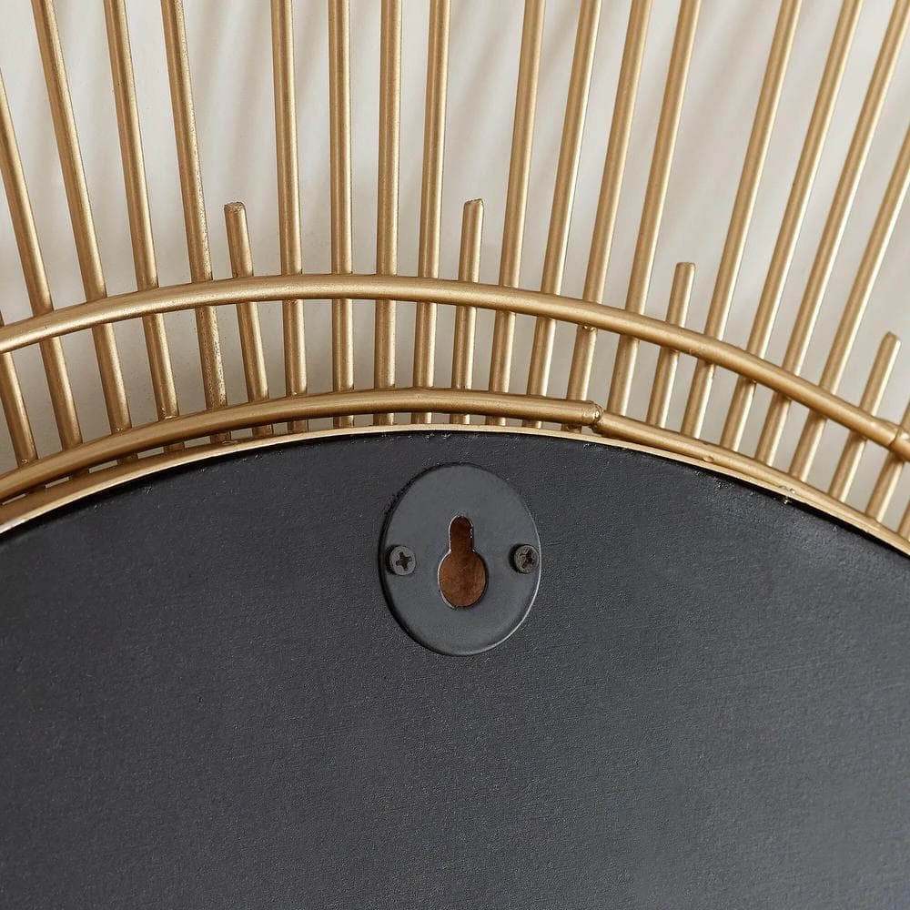 Home Decorators Collection Medium Sunburst Gold Modern Accent Mirror (31 in. Diameter) 6 Home Decorators Collection Medium Sunburst Gold Modern Accent Mirror (31 in. Diameter) - Image 4