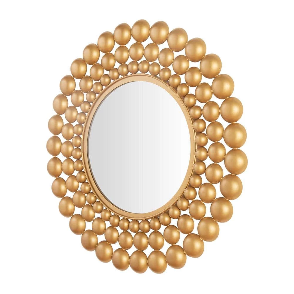 Home Decorators Collection Medium Round Gold Bubble Glam Accent Mirror (27 in. Diameter) 14 Home Decorators Collection Medium Round Gold Bubble Glam Accent Mirror (27 in. Diameter) - Image 12