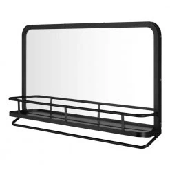 Home Decorators Collection Medium Modern Rectangular Black Framed Mirror with Shelf (30 in. W x 16 in. H) 11 Home Decorators Collection Medium Modern Rectangular Black Framed Mirror with Shelf (30 in. W x 16 in. H) -Home Decorators Soldes home decorators collection wall mirrors dc21 36986 4f 1000