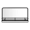Home Decorators Collection Medium Modern Rectangular Black Framed Mirror with Shelf (30 in. W x 16 in. H) -Home Decorators Soldes home decorators collection wall mirrors dc21 36986 64 1000