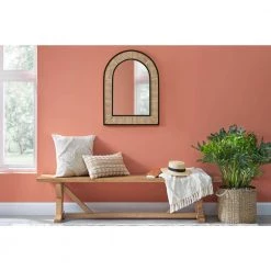 Home Decorators Collection Medium Arched Natural and Black Rattan Cane Mirror (24 in. W x 32 in H) -Home Decorators Soldes home decorators collection wall mirrors h280c21003 e1 1000