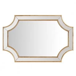 Home Decorators Collection Medium Ornate Gold Beveled Glass Classic Accent Mirror (24 in. H x 35 in. W)