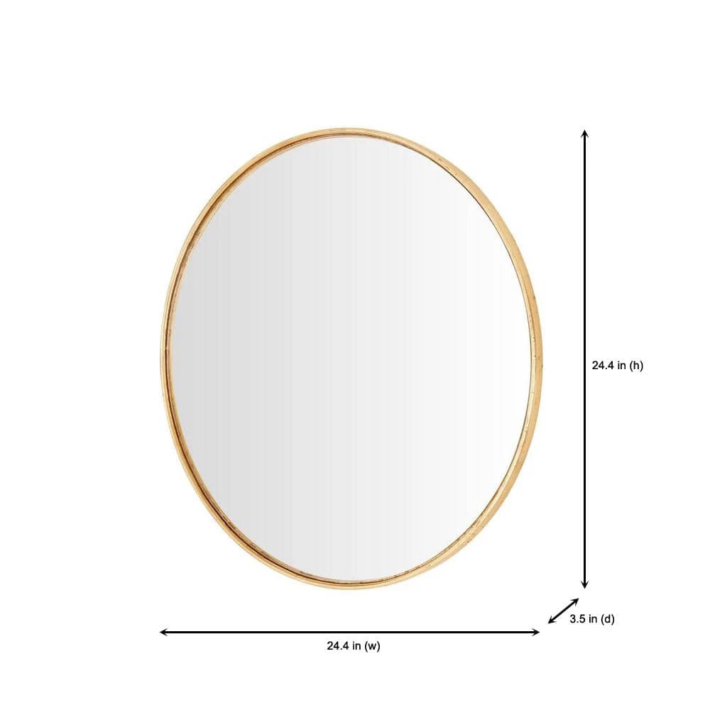Home Decorators Collection Round Convex Mirror in Gold (24 in. D) 7 Home Decorators Collection Round Convex Mirror in Gold (24 in. D) - Image 5