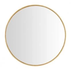 Home Decorators Collection Round Convex Mirror in Gold (24 in. D)