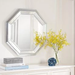 Home Decorators Collection Medium Octagonal Silver Beveled Glass Classic Accent Mirror (31 in. H x 31 in. W) -Home Decorators Soldes home decorators collection wall mirrors h5 mh 250 40 1000 1