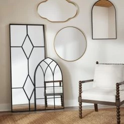 Home Decorators Collection Medium Arched Black Classic Accent Mirror (35 in. H x 24 in. W) -Home Decorators Soldes home decorators collection wall mirrors h5 mh 255 1f 1000