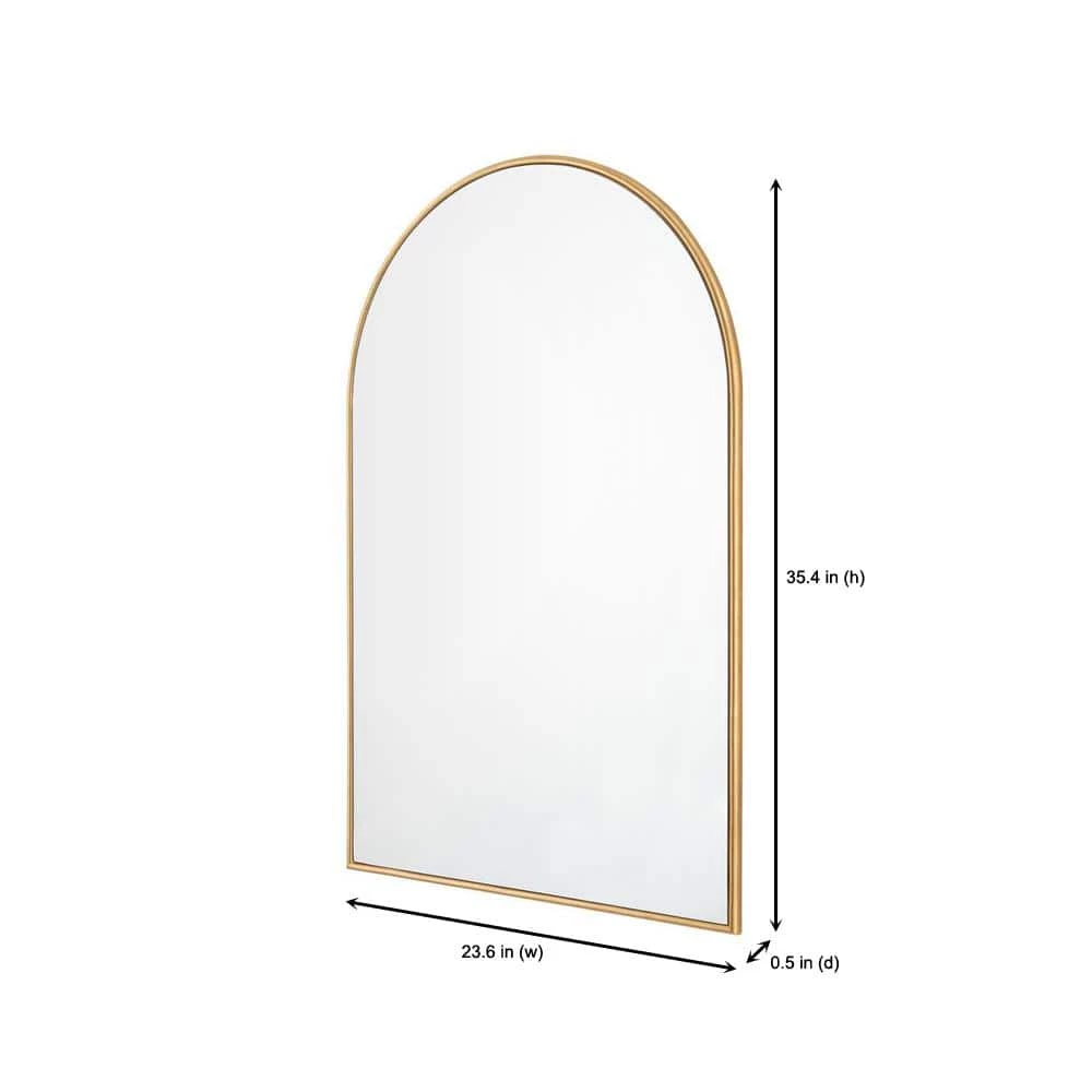 Home Decorators Collection Medium Arched Gold Classic Accent Mirror (35 in. H x 24 in. W) 5 Home Decorators Collection Medium Arched Gold Classic Accent Mirror (35 in. H x 24 in. W) - Image 3