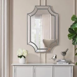 Home Decorators Collection Medium Ornate Silver Beveled Glass Classic Accent Mirror (24 in. H x 35 in. W) 13 Home Decorators Collection Medium Ornate Silver Beveled Glass Classic Accent Mirror (24 in. H x 35 in. W) -Home Decorators Soldes home decorators collection wall mirrors h5 mh 729 40 1000