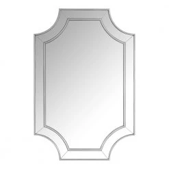 Home Decorators Collection Medium Ornate Silver Beveled Glass Classic Accent Mirror (24 in. H x 35 in. W)