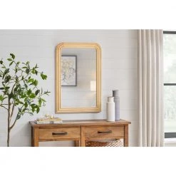 Home Decorators Collection Medium Arched Natural Wood Framed Mirror (36 in. W x 24 in. H) -Home Decorators Soldes home decorators collection wall mirrors h5 mh 767 e1 1000