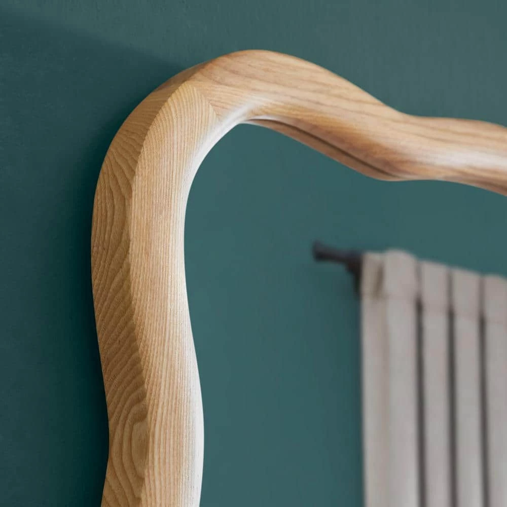 Home Decorators Collection Medium Wavy Natural Wood Framed Mirror (24 in. W x 36 in. H) 5 Home Decorators Collection Medium Wavy Natural Wood Framed Mirror (24 in. W x 36 in. H) - Image 3