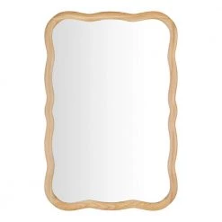 Home Decorators Collection Medium Wavy Natural Wood Framed Mirror (24 in. W x 36 in. H)