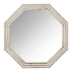 Home Decorators Collection Medium Modern Octagon White Wooden Framed Mirror (30 in. W x 30 in. H)