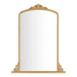Home Decorators Collection Large Classic Arched Vintage Style Gold Framed Mirror (32 in. W x 41 in. H)
