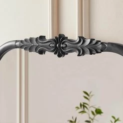 Home Decorators Collection Medium French Country Arched Black Ornate Wood Framed Mirror (23 in. W x 29 in. H) -Home Decorators Soldes home decorators collection wall mirrors h5 mh 956 40 1000