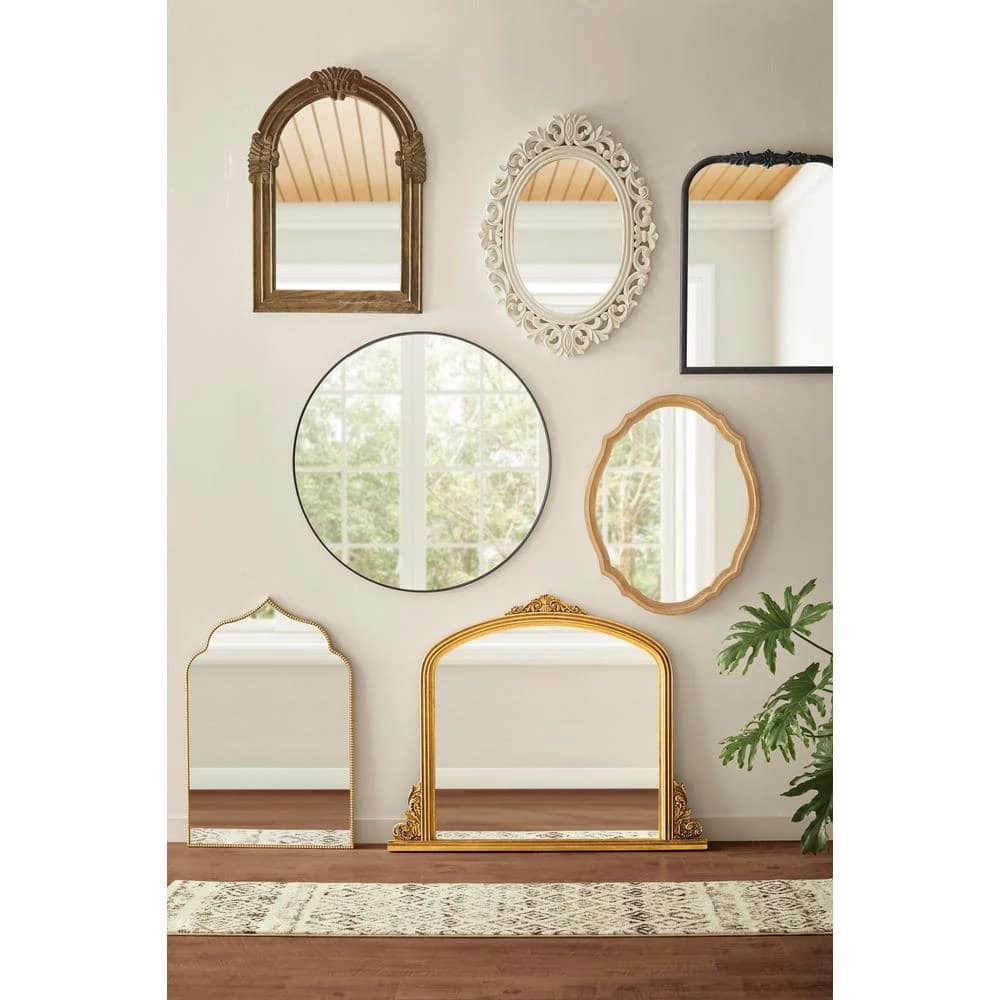 Home Decorators Collection Medium Classic Arched Vintage Style Gold Framed Mirror (44 in. W x 35 in. H) 7 Home Decorators Collection Medium Classic Arched Vintage Style Gold Framed Mirror (44 in. W x 35 in. H) - Image 5