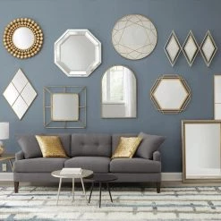Home Decorators Collection Medium Round Gold Modern Mirror (30 in. Diameter) -Home Decorators Soldes home decorators collection wall mirrors mr20292 hd 1d 1000 1
