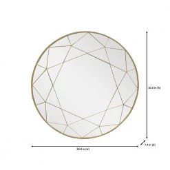 Home Decorators Collection Medium Round Gold Modern Mirror (30 in. Diameter) -Home Decorators Soldes home decorators collection wall mirrors mr20292 hd 40 1000 1