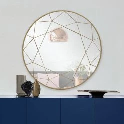Home Decorators Collection Medium Round Gold Modern Mirror (30 in. Diameter) -Home Decorators Soldes home decorators collection wall mirrors mr20292 hd 40 1000