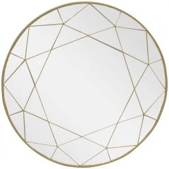 Home Decorators Collection Medium Round Gold Modern Mirror (30 in. Diameter)