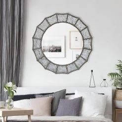 Home Decorators Collection Medium Round Silver Antiqued Glam Mirror (32 in. Diameter) 14 Home Decorators Collection Medium Round Silver Antiqued Glam Mirror (32 in. Diameter) -Home Decorators Soldes home decorators collection wall mirrors mr20360 hd c3 1000