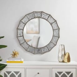 Home Decorators Collection Medium Round Silver Antiqued Glam Mirror (32 in. Diameter) 10 Home Decorators Collection Medium Round Silver Antiqued Glam Mirror (32 in. Diameter) -Home Decorators Soldes home decorators collection wall mirrors mr20360 hd e1 1000