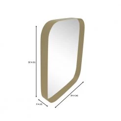 Home Decorators Collection Medium Rectangle Gold Modern Mirror with Deep-Set Frame and Rounded Corners (32 in. H x 24 in. W) -Home Decorators Soldes home decorators collection wall mirrors mr30293 hd 40 1000