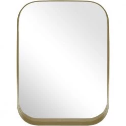 Home Decorators Collection Medium Rectangle Gold Modern Mirror with Deep-Set Frame and Rounded Corners (32 in. H x 24 in. W)