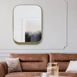 Home Decorators Collection Medium Rectangle Gold Modern Mirror with Deep-Set Frame and Rounded Corners (32 in. H x 24 in. W) -Home Decorators Soldes home decorators collection wall mirrors mr30293 hd a0 1000