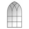 Home Decorators Collection Large Arched Black Windowpane Classic Accent Mirror (43 in. H x 24 in. W)