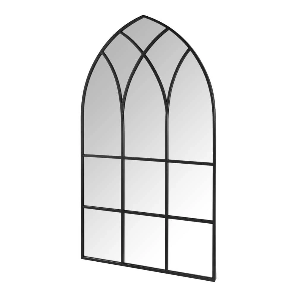 Home Decorators Collection Large Arched Black Windowpane Classic Accent Mirror (43 in. H x 24 in. W) 8 Home Decorators Collection Large Arched Black Windowpane Classic Accent Mirror (43 in. H x 24 in. W) - Image 6