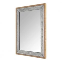 Home Decorators Collection Small Rectangle Galvanized Antiqued Farmhouse Accent Mirror (20 in. H x 28 in. W) -Home Decorators Soldes home decorators collection wall mirrors p180221xxb 66 1000