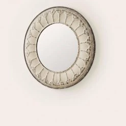 Home Decorators Collection Medium Round Ivory Antiqued Classic Accent Mirror (32 in. Diameter) -Home Decorators Soldes home decorators collection wall mirrors p180278 1xxa 4f 1000