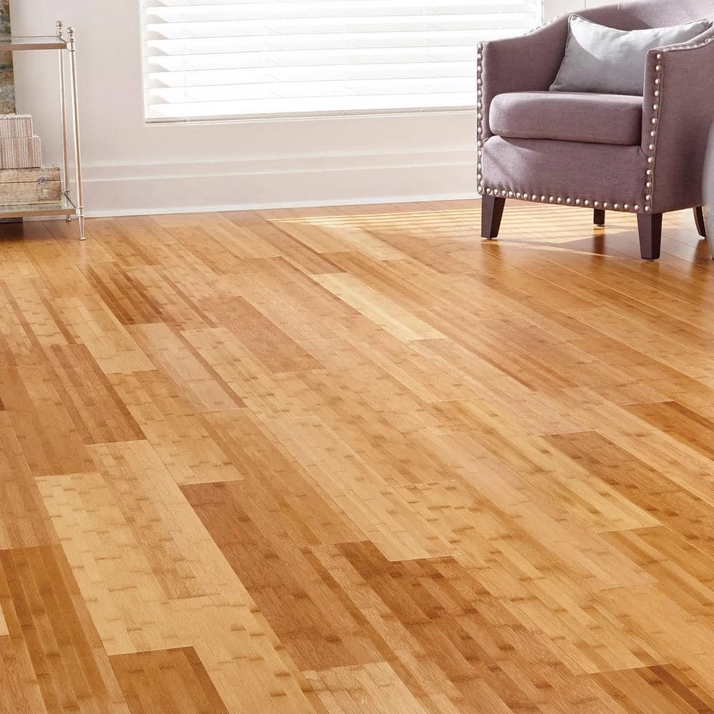 Home Decorators Collection Horizontal Toast 3/8 in. T x 5 in. W x 38.59 in. L Engineered Click Bamboo Flooring 4 Home Decorators Collection Horizontal Toast 3/8 in. T x 5 in. W x 38.59 in. L Engineered Click Bamboo Flooring - Image 2