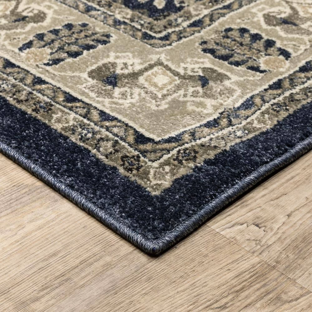 Home Decorators Collection Gianna Indigo 8 ft. x 10 ft. Border Area Rug 7 Home Decorators Collection Gianna Indigo 8 ft. x 10 ft. Border Area Rug - Image 5