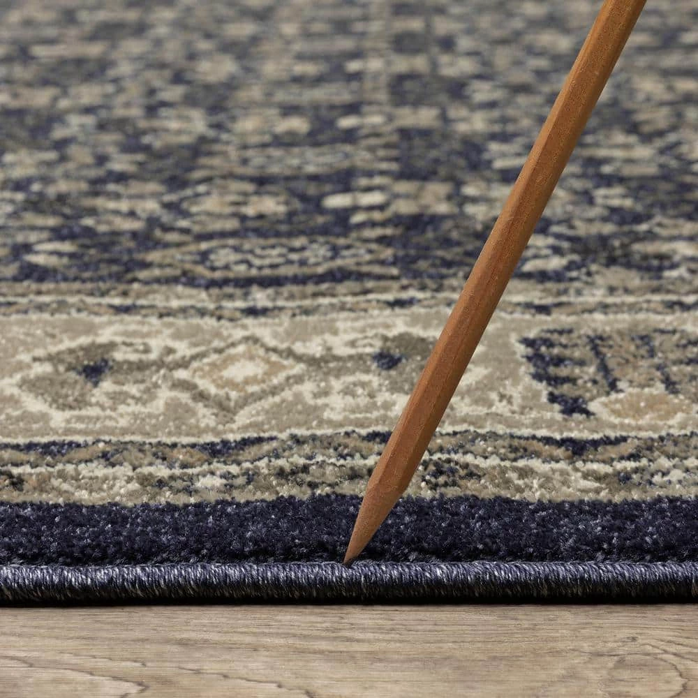Home Decorators Collection Gianna Indigo 8 ft. x 10 ft. Border Area Rug 5 Home Decorators Collection Gianna Indigo 8 ft. x 10 ft. Border Area Rug - Image 3