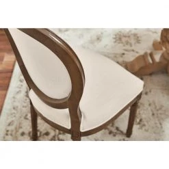 Home Decorators Collection Ellington Haze Wood Upholstered Dining Chair with Rounded Back Ivory Seat (Set of 2) (19 in. W x 38 in. H) -Home Decorators Soldes ivory haze home decorators collection dining chairs pjc685 297004 a0 1000