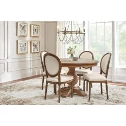 Home Decorators Collection Ellington Haze Wood Upholstered Dining Chair with Rounded Back Ivory Seat (Set of 2) (19 in. W x 38 in. H) -Home Decorators Soldes ivory haze home decorators collection dining chairs pjc685 297004 c3 1000