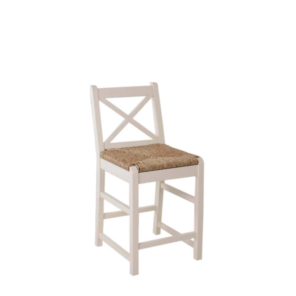 Home Decorators Collection Dorsey Ivory Wood Counter Stool with Back and Woven Rush Seat 3 Home Decorators Collection Dorsey Ivory Wood Counter Stool with Back and Woven Rush Seat