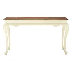 Home Decorators Collection Provence 54 in. Ivory/Ash Brown Standard Rectangle Wood Console Table