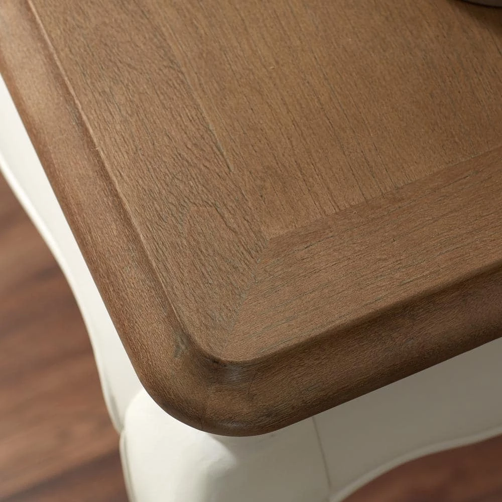 Home Decorators Collection Provence 54 in. Ivory/Ash Brown Standard Rectangle Wood Console Table 6 Home Decorators Collection Provence 54 in. Ivory/Ash Brown Standard Rectangle Wood Console Table - Image 4