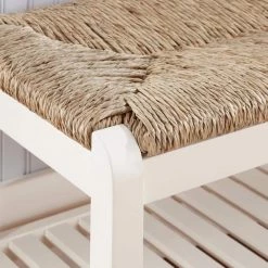 Home Decorators Collection Dorsey Ivory Wood Entryway Bench with Rush Seat (37.99 in. W x 17.72 in. H) -Home Decorators Soldes ivory home decorators collection dining benches sh1810250 nivr 1d 1000