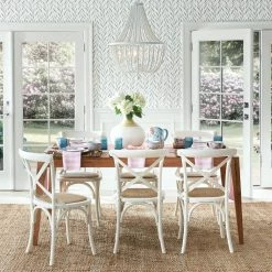 Home Decorators Collection Mavery Ivory Wood Dining Chair with Cross Back and Woven Seat (Set of 2) (19 in. W x 34.6 in. H) -Home Decorators Soldes ivory home decorators collection dining chairs pjc118 297001 4f 1000