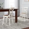 Home Decorators Collection Mavery Ivory Wood Dining Chair with Cross Back and Woven Seat (Set of 2) (19 in. W x 34.6 in. H) -Home Decorators Soldes ivory home decorators collection dining chairs pjc118 297001 64 1000
