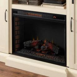 Home Decorators Collection Chastain 68 in. Freestanding Media Console Electric Fireplace TV Stand with Sliding Barn Door in Ivory -Home Decorators Soldes ivory home decorators collection fireplace tv stands 118076 4f 1000