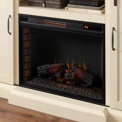 Home Decorators Collection Chastain 68 in. Freestanding Media Console Electric Fireplace TV Stand with Sliding Barn Door in Ivory -Home Decorators Soldes ivory home decorators collection fireplace tv stands 118076 77 1000