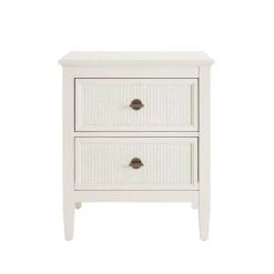 Home Decorators Collection Marsden Ivory 2-Drawer Cane Nightstand